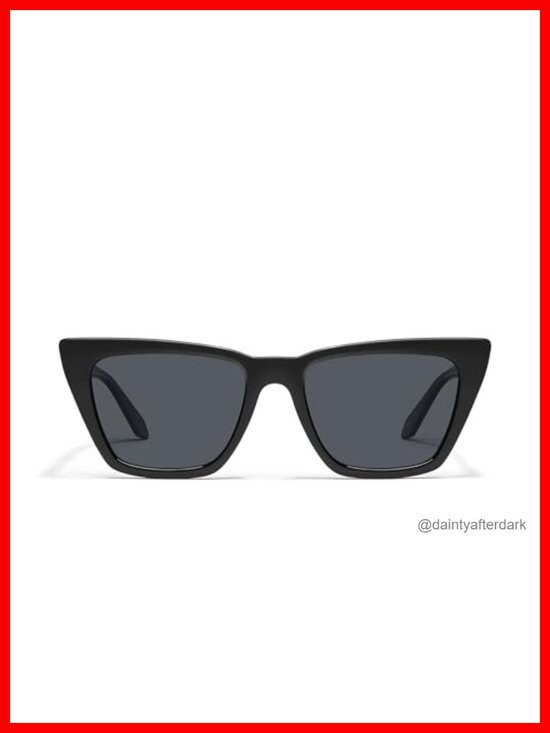 QUAY Women\'s Oversized Cat Eye Sunglasses UV Protected Plastic